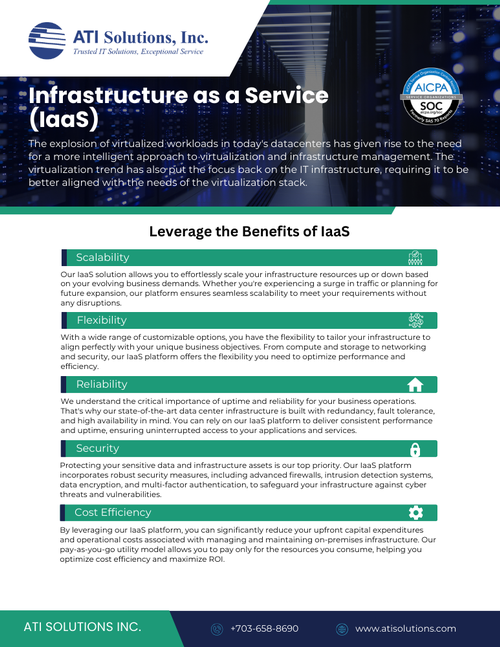 Get Our Infrastructure as a Service (IaaS) Data Sheet